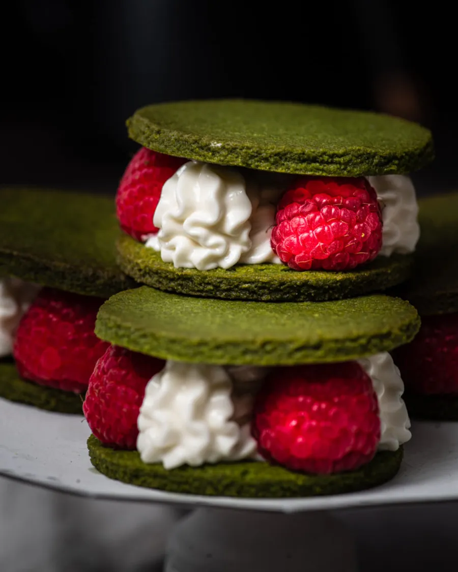 Keto Vegan Matcha Cookie Sandwiches