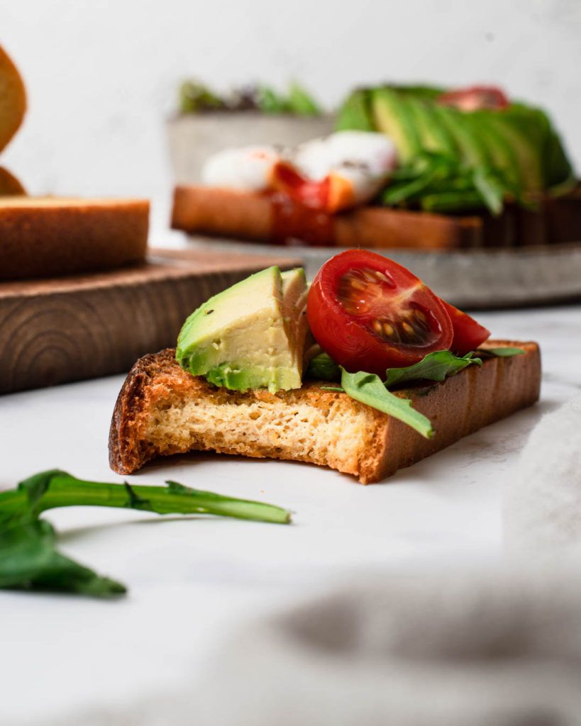 Sliced flourless keto bread made with macadamia nut butter