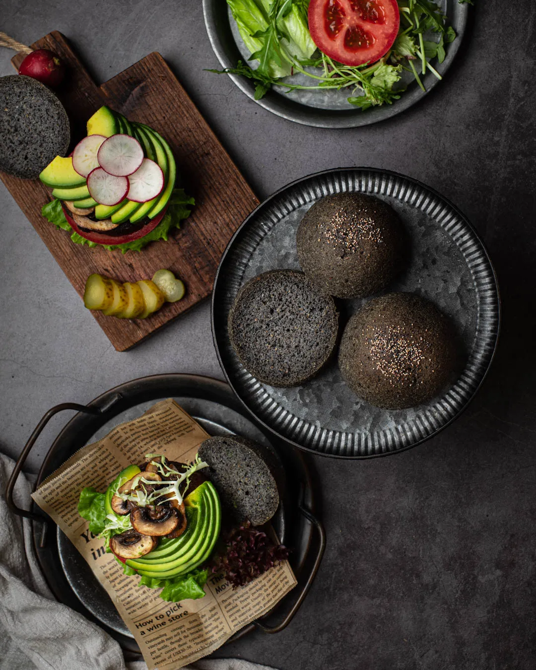 Vegan keto burger buns