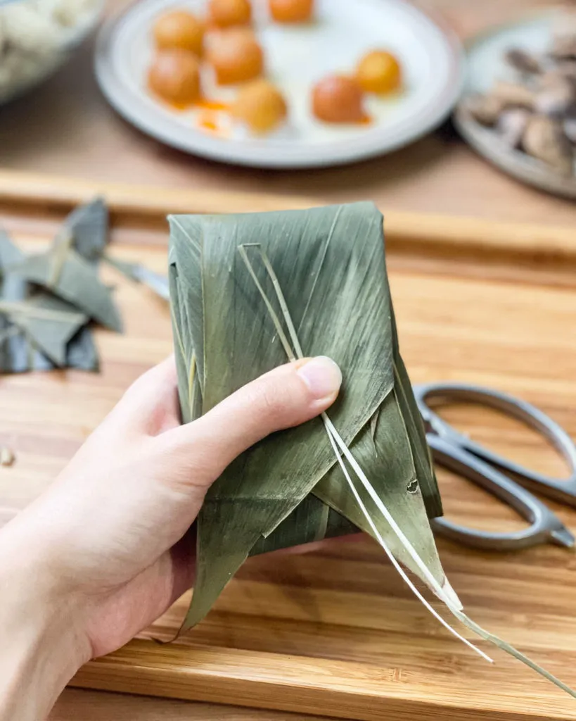 keto rice dumpling wrapping