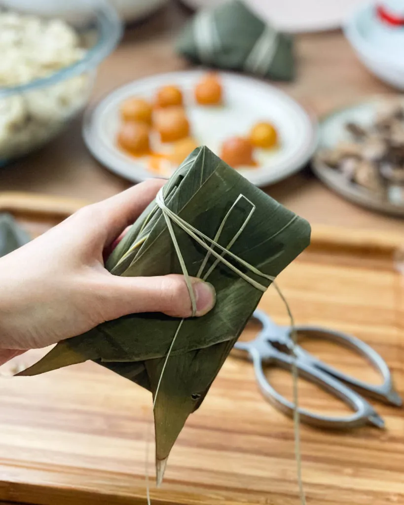 keto rice dumpling wrapping