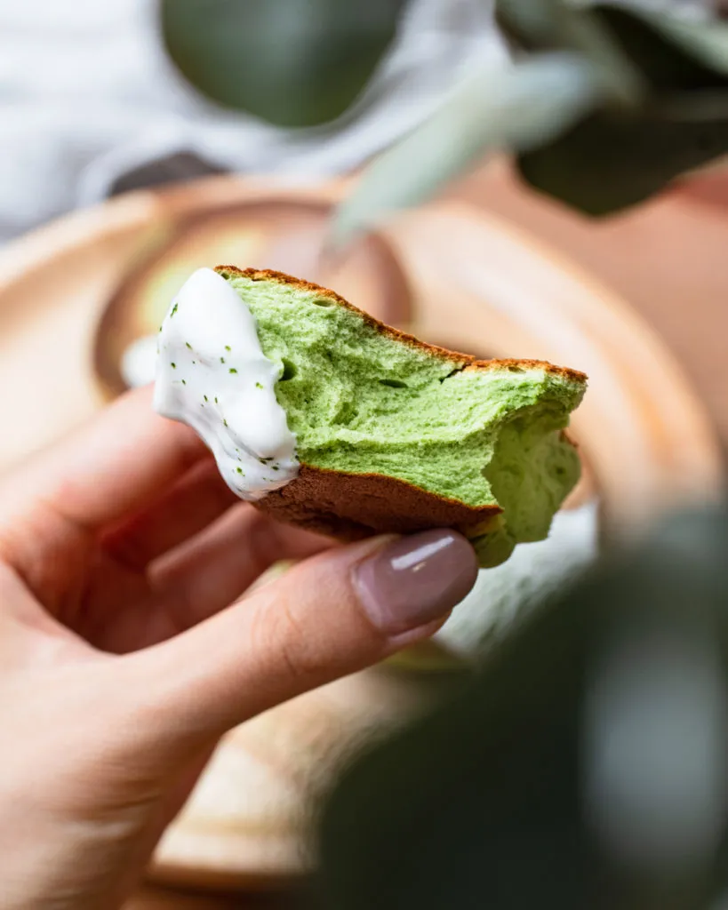 Keto Japanese souffle pancakes stacked